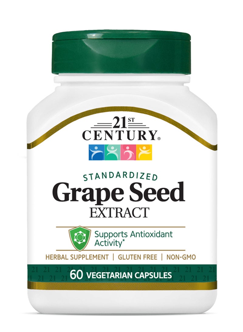 القرن الحادي والعشرون مكمل غذائي عشبي من خلاصة بذور العنب يحتوي على 60 كبسولة نباتية - Image 1